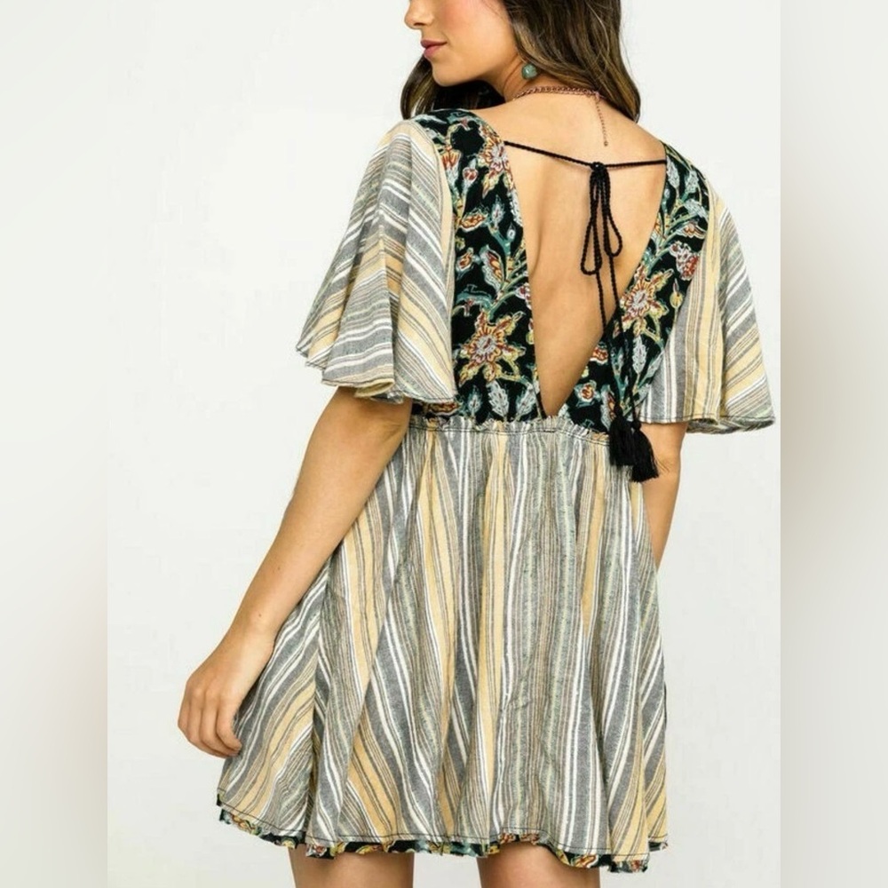 Free People Women's Under The Sun Tunic, Black Combo, Size Large - Picture 9 of 10